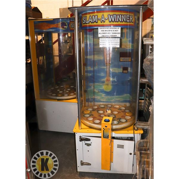 2 SLAM-A-WINNER PRIZE REDEMPTION MACHINES