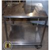 Image 1 : STAINLESS STEEL KITCHEN ROLLING CART