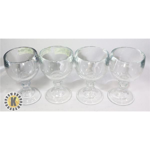4 BULLDOG MARGARITA GLASSES