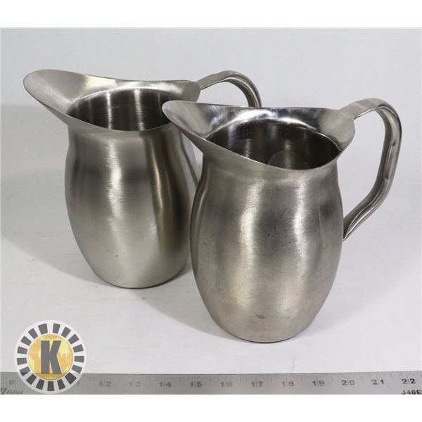 2 METAL JUGS