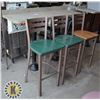 Image 1 : WALL MOUNT RESTAURANT TABLE AND 3 TALL CHAIRS