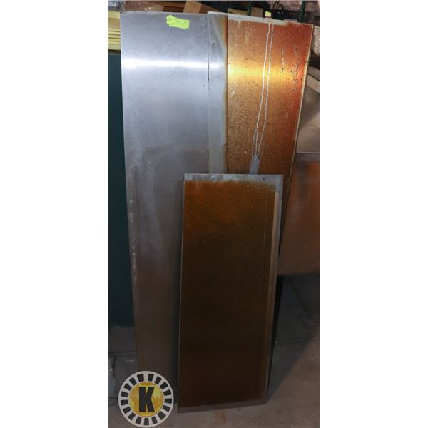 STAINLESS STEEL PANELS- 2 LONG 1 SHORT
