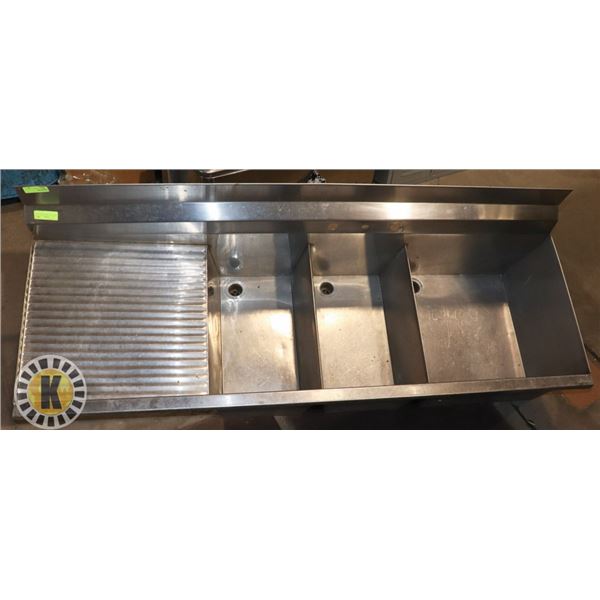 DROP-IN S/S 3 COMPARTMENT SINK