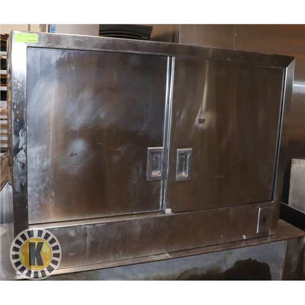 MET-TEC S/S WALL MOUNT CABINET W/ DOORS & LIGHTS