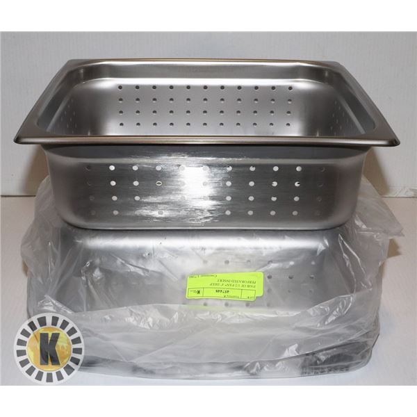 PAIR OF 1/2 PAN* 4" DEEP PERFORATED INSERT