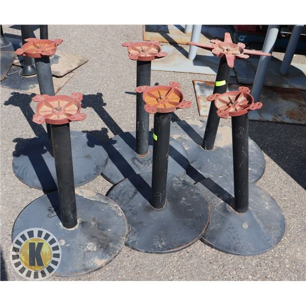 LOT OF 6 RESTAURANT TABLE BASES
