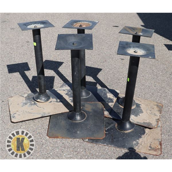 LOT OF 5 RESTAURANT TABLE BASES