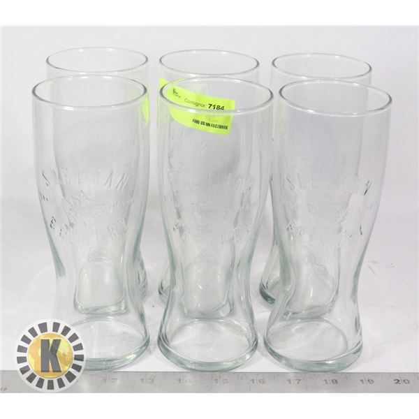 6 SLEEMAN GLASS CUPS