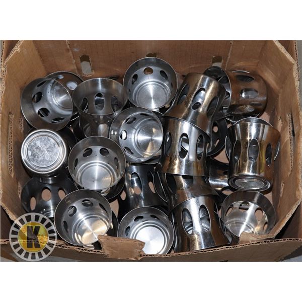 31 STAINLESS STEEL CANDLE HOLDERS WITH LID