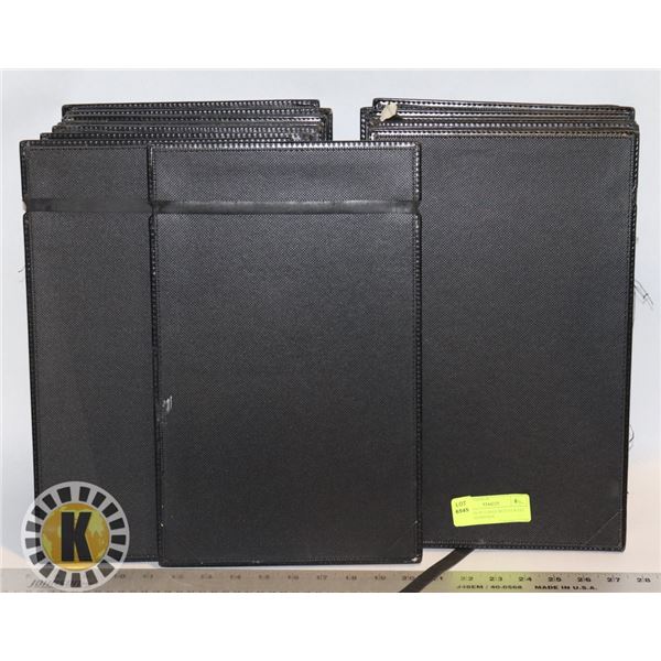 FLAT BOX OF LARGE RESTAURANT MENU PAD/BINDER