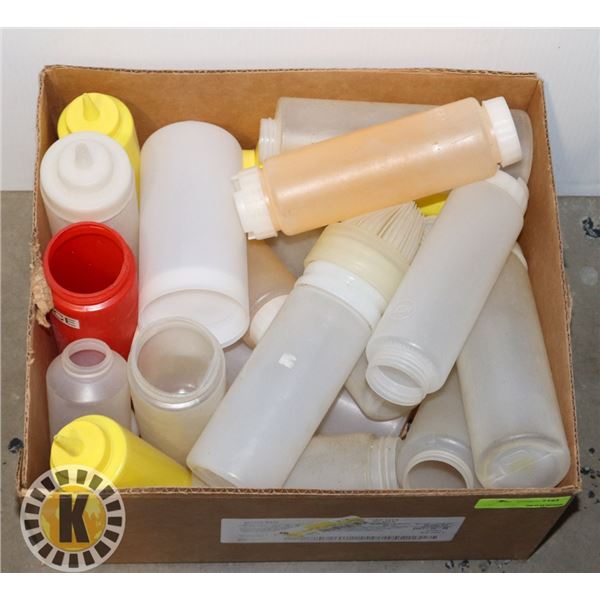 LARGE BOX OF SQUEEZE BOTTLES