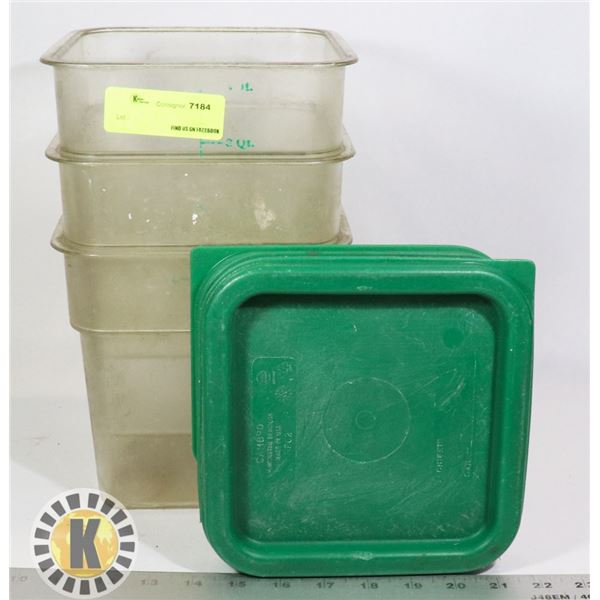 3 10 QUARTZ RECTANGLE CAMBRO CONTAINER