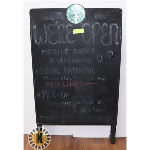STARBUCKS FOLDING SIGN/BOARD
