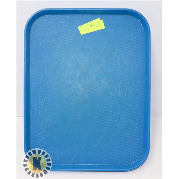 4 MEDIUM RECTANGULAR RUBBER TRAYS- BLUE