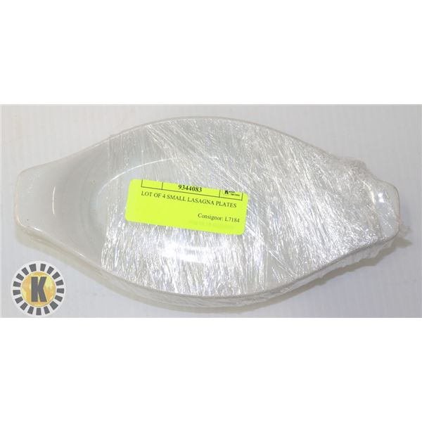 LOT OF 4 SMALL LASAGNA PLATES