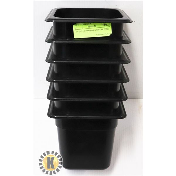 6 X 1/3 SIZE X 6" DEEP CAMBRO CAMWEAR INSERT PANS