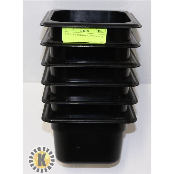 6 X 1/3 SIZE X 4" DEEP CAMBRO CAMWEAR INSERT PANS