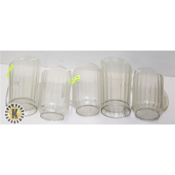 5 WATER JUGS TRANSPARENT