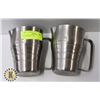 Image 1 : TWO STAINLESS STEEL CREAM FROTHING MUGS
