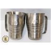 Image 1 : TWO STAINLESS STEEL CREAM FROTHING MUGS