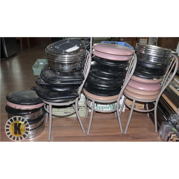STACK OF CHAIRS AND CHAIR TOPS