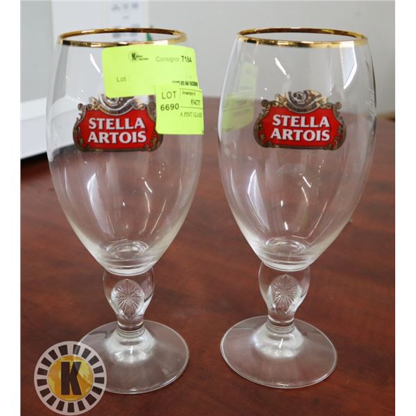 2 STELLA PINT GLASSES