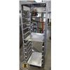 Image 1 : STAINLESS STEEL WHEELED BAKERS RACK WITH 11