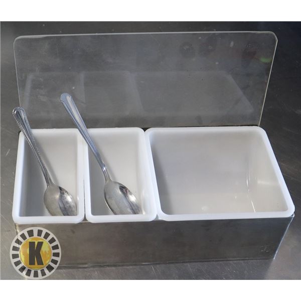 BARTENDER'S FRUITS HOLDER/ 3 BAY STAINLESS