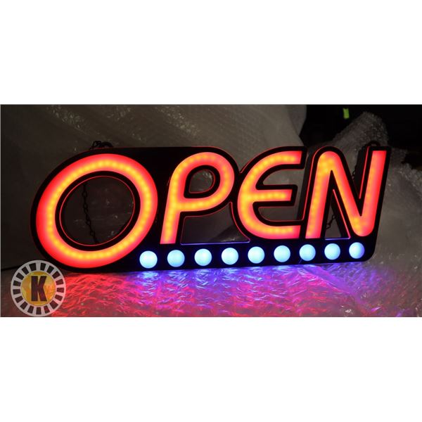OPEN SIGN + POWER CABLE