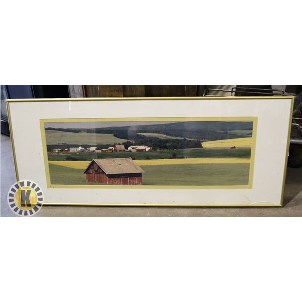 WALL ART/ DECOR  40" BY 16"-GOLD COLOR FRAME
