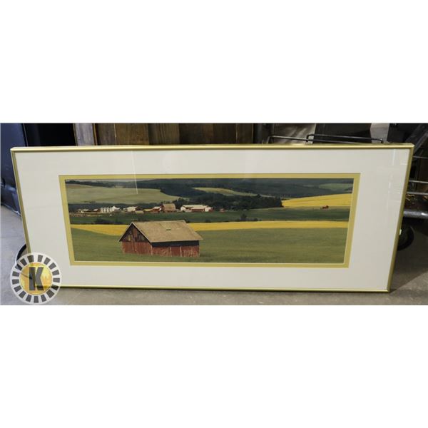 WALL ART/ DECOR  40" BY 16"-GOLD COLOR FRAME