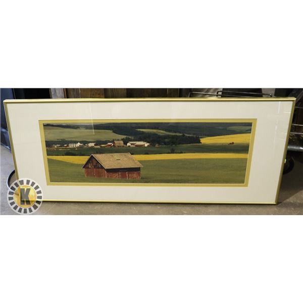 WALL ART/ DECOR  40" BY 16"-GOLD COLOR FRAME