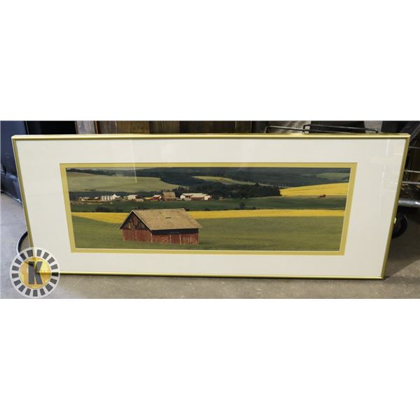 WALL ART/ DECOR  40" BY 16"-GOLD COLOR FRAME