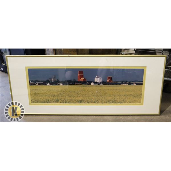 WALL ART/ DECOR  40" BY 16"-GOLD COLOR FRAME