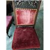 Image 52 : VICTORIAN MAHOGANY DINING SET CA 1860s-70s SPLITTING CARVED PEDESTAL DINING TABLE WITH 4 EXTRA LEAVE
