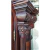 Image 8 : VICTORIAN MAHOGANY CHINA CABINET CA 1860s - 70s CURVED GLASS, MIRROR BACK, HIGHLY CARVED - SINGLE DO