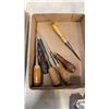 Image 2 : LOT OF VINTAGE CHISELS AND MEASURING GUAGES