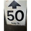 Image 2 : METAL 50 KM HOUR SPEED SIGN