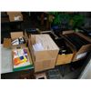 Image 1 : 9 BOXES OF OFFICE ORGANIZER TRAYS, ADDING MACHINES AND ENVELOPES