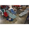Image 1 : 6 FOLDING LAWN CHAIRS - GRAVITY LOUNGER, 2 CAMP CHAIRS AND 3 PATIO CHAIRS