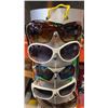 Image 2 : 10 NEW PAIRS SUNGLASSES ON DISPLAY RACK WITH STRINGS