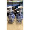 Image 8 : TOTE OF BLUE AND WHITE EASTERN VASES, WOOD CARVED DOLPHIN AND FIGURE, COLLECTABLES