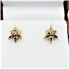 Image 1 : NEW 14KT YELLOW GOLD DIAMOND EARRINGS - RETAIL $600