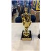 Image 2 : PHRENOLOGY BY LN FOWLER AUTHENTIC MODEL, BRASS TROPHY AND 2 WOOD FIGURES