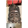 Image 1 : CARVED WOOD MASK - 2 FOOT TALL, 14 1/2 INCHES WIDE