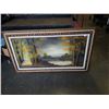 Image 1 : 56 X 33 INCH GILT FRAMED OIL PAINTING