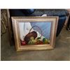 Image 1 : FRAMED OIL ON CANVAS STILL LIFE AUTUMNS FRUIT BY CONNIE CHAMBERLINS