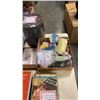 Image 3 : LOT OF VINTAGE BOOKS, LACE, SEWING NOTIONS AND CAT DRAWING, LASER ETCHED DEER PICTURE ON METAL