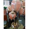 Image 2 : BRASS AND GLASS FLOWER LAMP