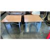 Image 1 : PAIR OF METAL BASE ENDTABLES